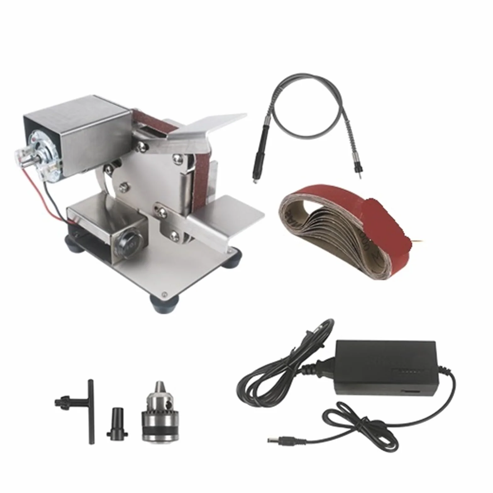 Polerka, szlifierka oscylacyjna, Szlifierka taśmowa, mini szlifierka Diy szlifierka taśmowa do sztućców elektryczna szlifierka taśmowa ostrzarka polskie narzędzia do szlifowania, polerowania(15mm Grou