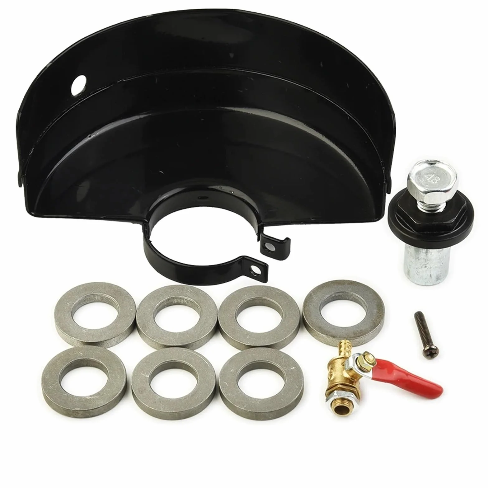 Szlifierka kątowa osłona zabezpieczająca 160x48mm + adapter M14 nakrętki kołnierzowe dłutownica głowica konwersyjna akcesoria do elektronarzędzi 1 zestaw (Color : 160x48mm M14)