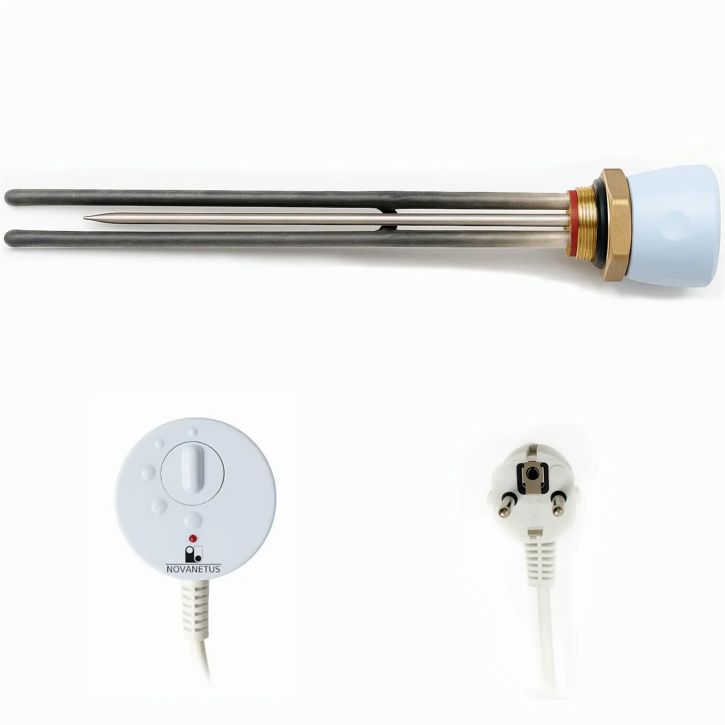 GEBN 5/4" 3 kW 3000 W 230 V pręt grzejny wkład grzejny do stali nierdzewnej i emaliowanego zbiornika wody, bojlera do podgrzewania wody, zbiornik grzewczy z termostatem