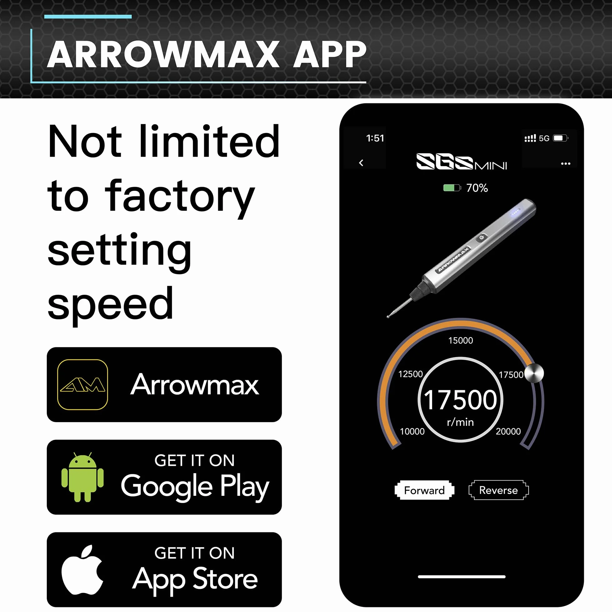 ARROWMAX Mini długopis do grawerowania z 36 bitami, aluminiowa obudowa, Bluetooth, aplikacja, bezprzewodowe ładowanie magnetyczne, mini elektryczna maszyna do grawerowania biżuterii, drewna, szkła