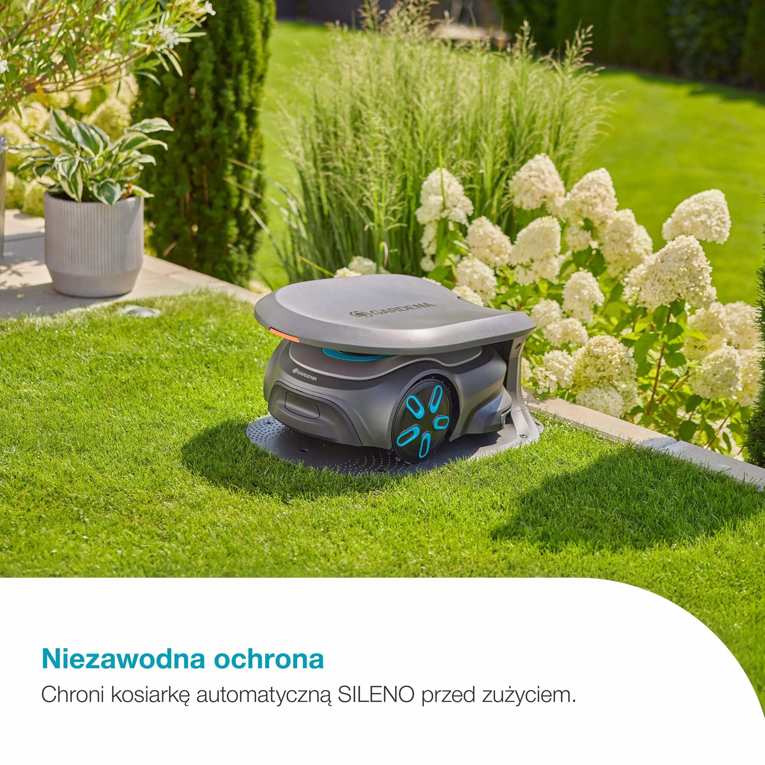 Gardena Automatyczna kosiarka garażowa kompatybilna z SILENO pro max ochrona przed warunkami atmosferycznymi (15025-20)