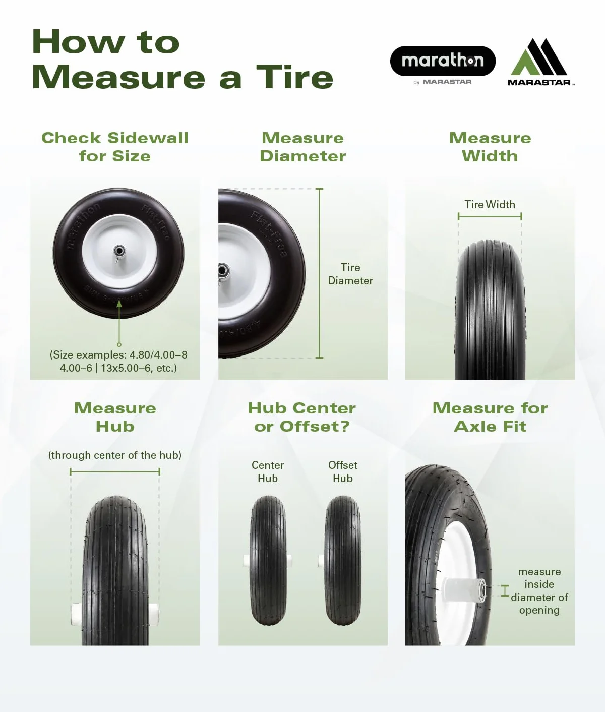 MARASTAR 00232-2PK 11x4.00-5 opony zamienne do kosiarki, bezpłatny zestaw adapterów, 2 sztuki