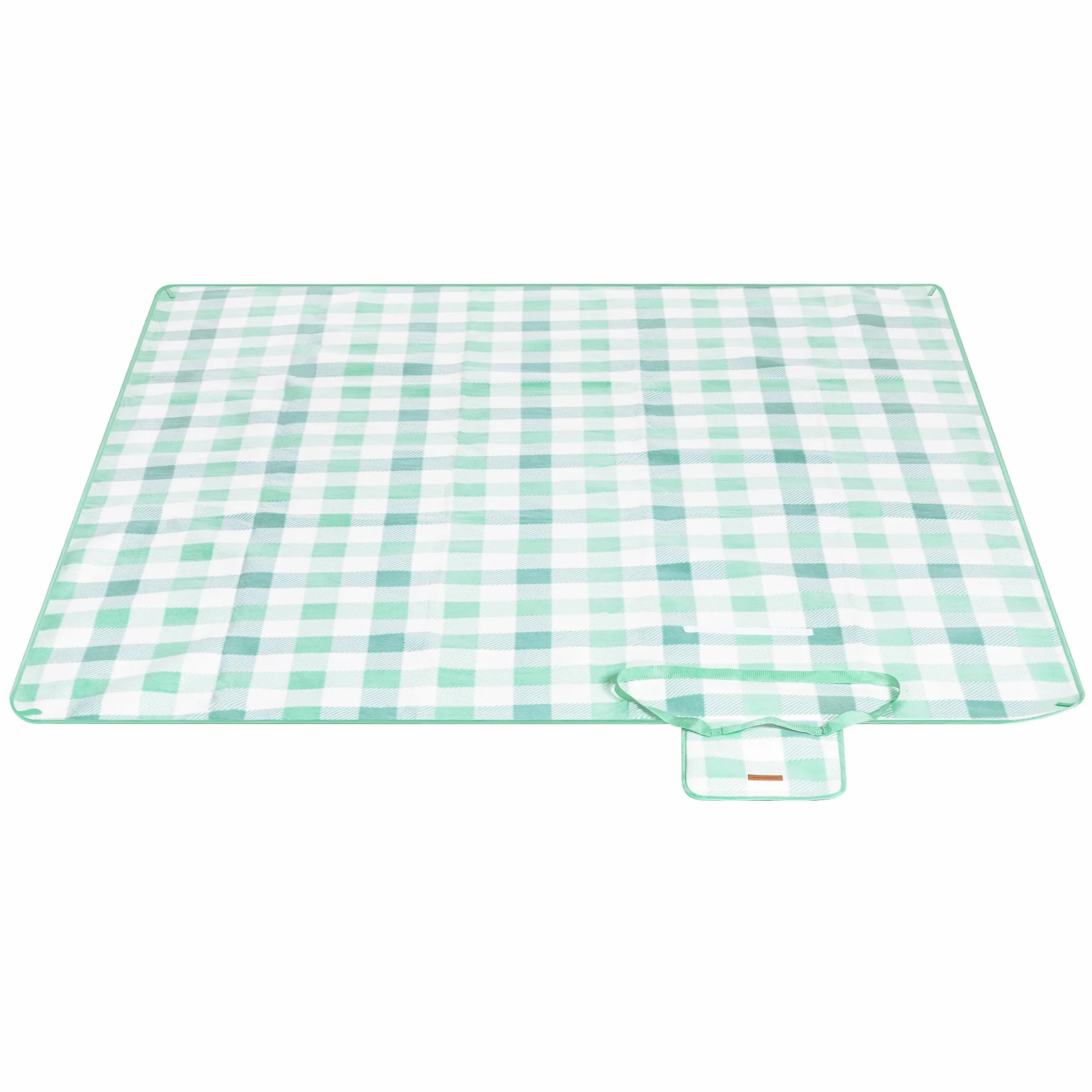 SONGMICS Koc piknikowy 200x200cm wodoodporny składany zielony biały
