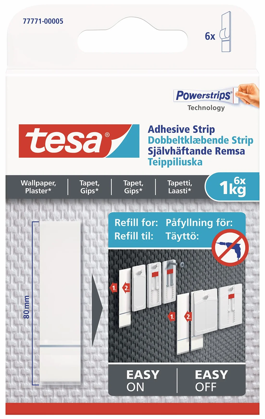 tesa UK 4042448353825, biały, 1 kg na pasek