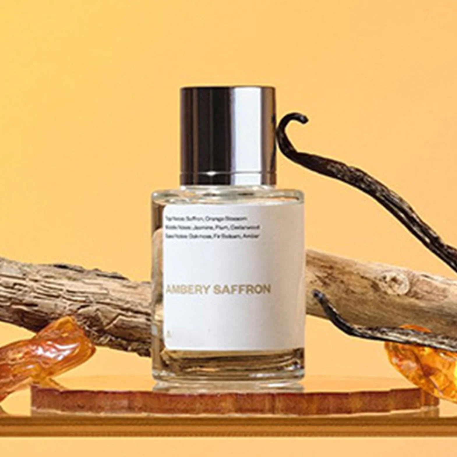 Bursztynowy szafran Par-fum, 50 ml, bursztynowe perfumy szafranowe, d?ugo utrzymuj?cy si? zapach w sprayu, uniseks, do w?osów i cia?a, dla kobiet i m??czyzn, perfumy zapachowe