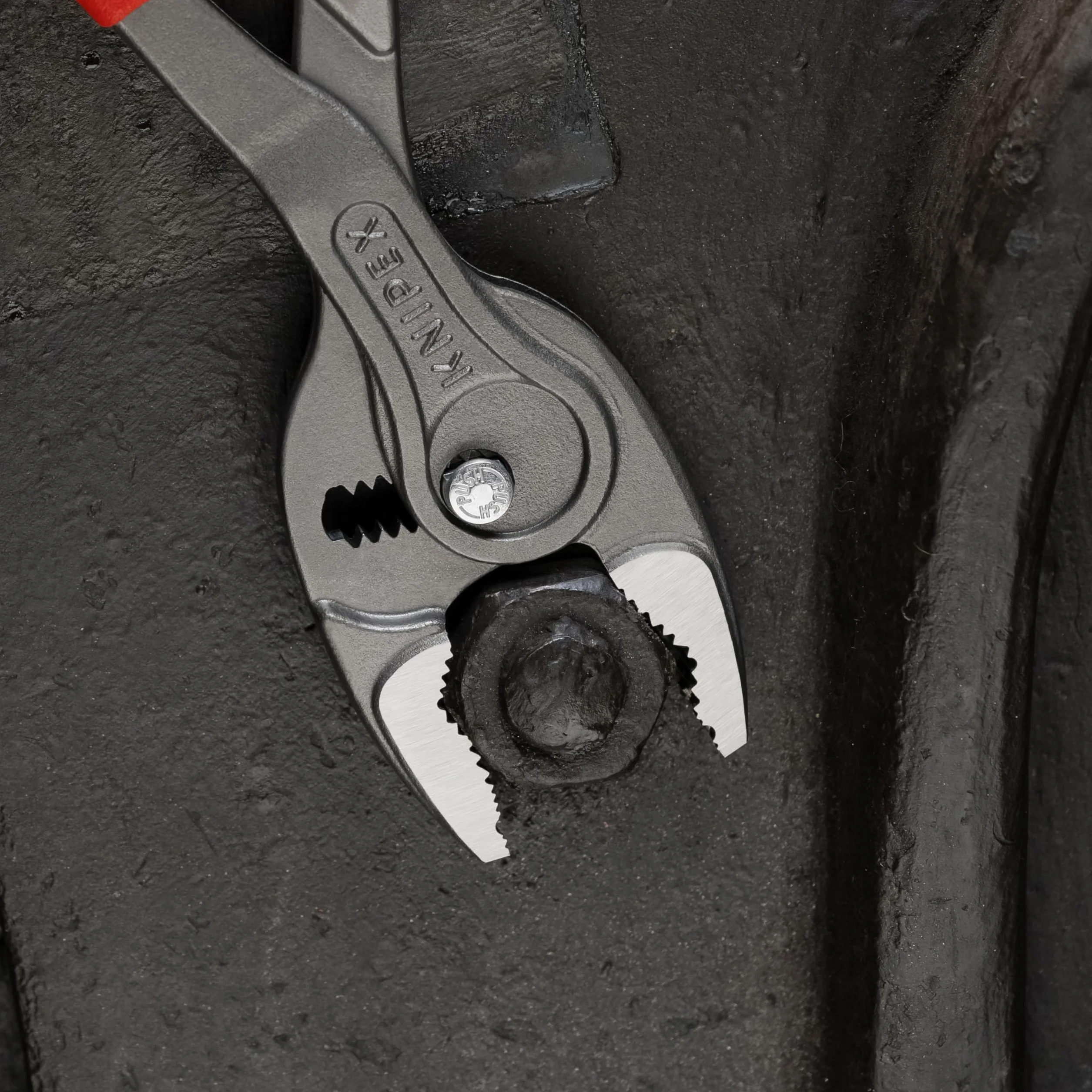 KNIPEX TwinGrip SZCZYPCE Z FUNKCJĄ CHWYTU OD CZOŁA I Z BOKU fosforanowana, szara pokryte antypoślizgowym tworzywem sztucznym 250 mm, 82 01 250