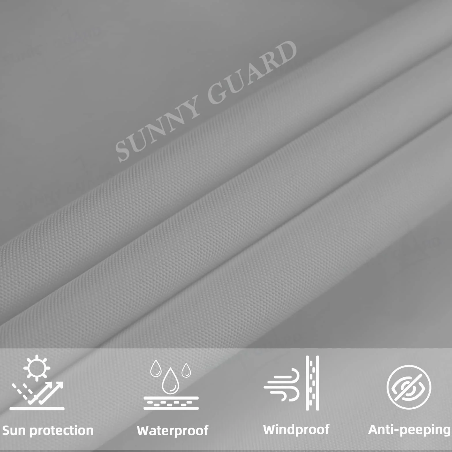 SUNNY GUARD Osłona Balkonowa Nieprzezroczysta Zasłona Przeciwsłoneczna Ochrona UV Wiatroodporna Wodoodporna