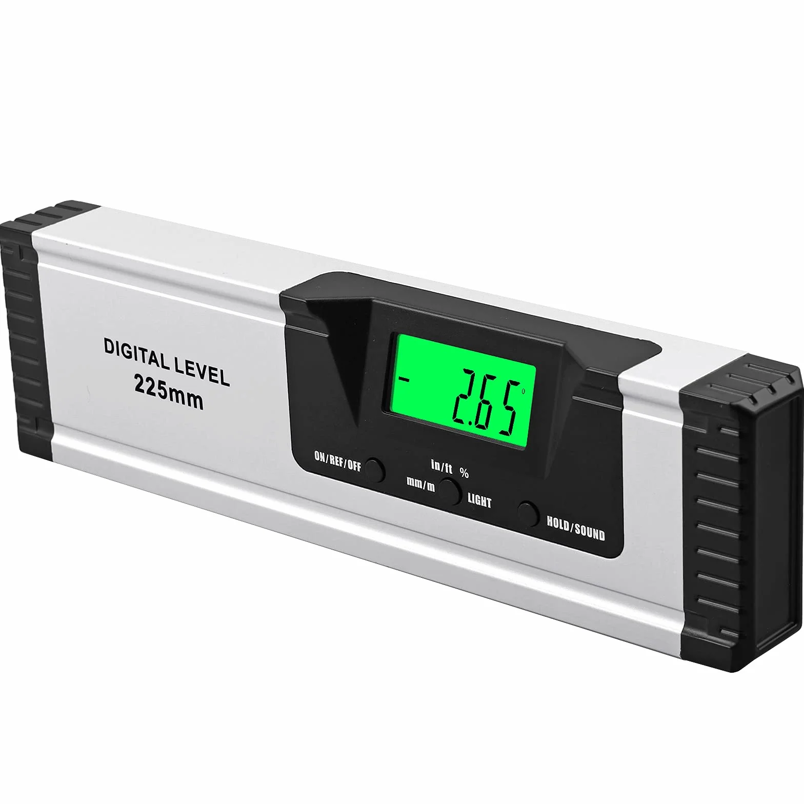 Neoteck 225mm/10 cali Cyfrowy Magnetyczny Poziom z Wskaźnikiem Dźwiękowym, aluminiowa linijka cyfrowa z magnetyczną podstawą, narzędzia pomiarowe, miernik kątów z dużym, czytelnym wyświetlaczem LED