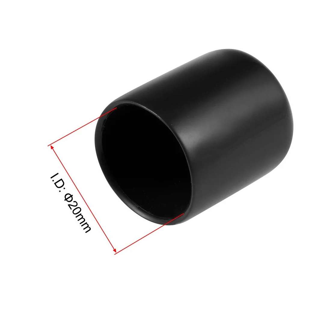 sourcing map 15 sztuk gumowych zaślepek o średnicy wewnętrznej 20 mm, okrągłe nakładki ochronne, gumowe osłony, zaślepki, ślizgacze meblowe, śruby zabezpieczające gwint, do śrub, rur, nóg krzesła