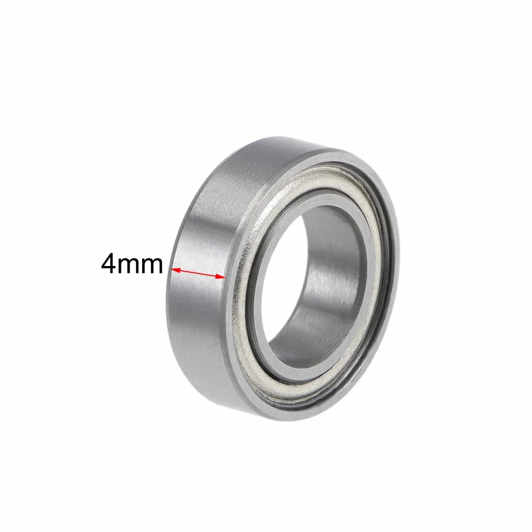 sourcing map 20 sztuk łożysko kulkowe zwykłe MR148ZZ 8 mm średnica wewnętrzna 14 mm średnica zewnętrzna 4 mm otwór podwójnie ekranowany stal chromowana Z2