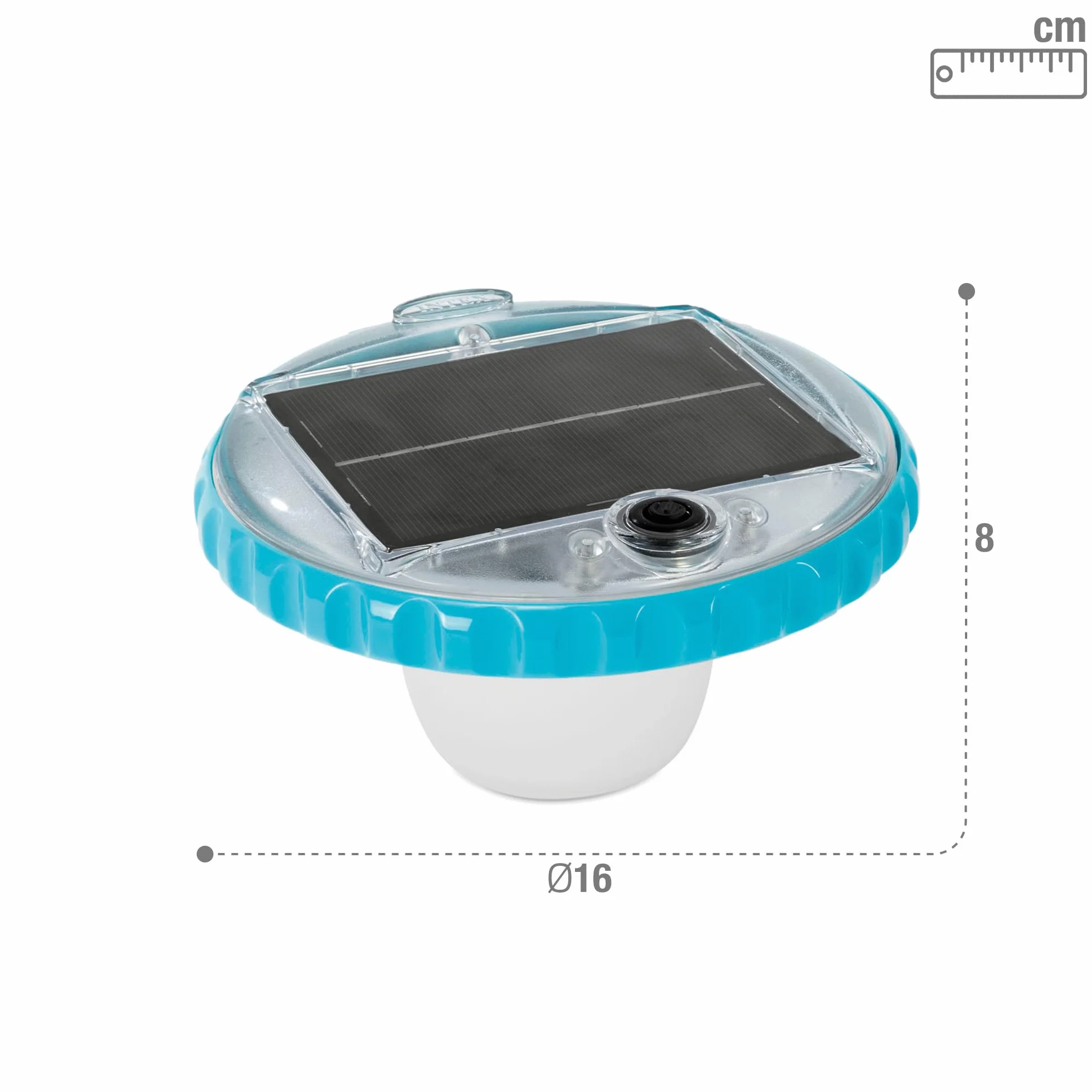 Intex Led Floating Solar Lampa do Basenu, Biały/Niebieski, Ø 16.8 cm