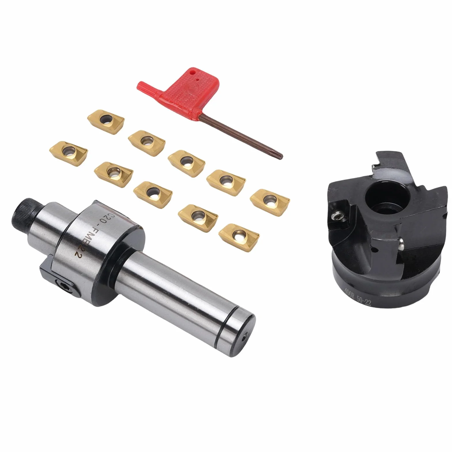 400R 50 22 4T Frez Czołowy 50mm 4-ostrzowy Frez Palcowy z Wkładkami z Węglika APMT1604 do Frezarki CNC Tokarka Wytaczadło