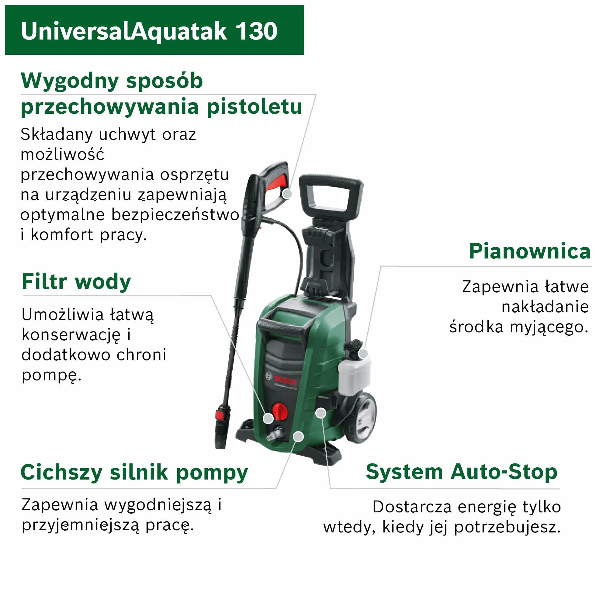 Bosch Myjka wysokociśnieniowa UniversalAquatak 130 1700 W 130 bar 380 l/h