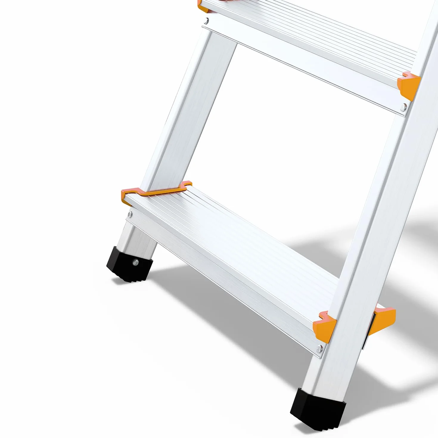 Drabest SERIA PRO Drabina Aluminiowa 5-Stopniowa Drabina Domowa 150 KG - Drabina Aluminiowa Z Antypoślizgowymi Stopkami I Platformą Drabiny Roboczej - Drabiny Wielofunkcyjne - 45 X 168 X 12 Cm