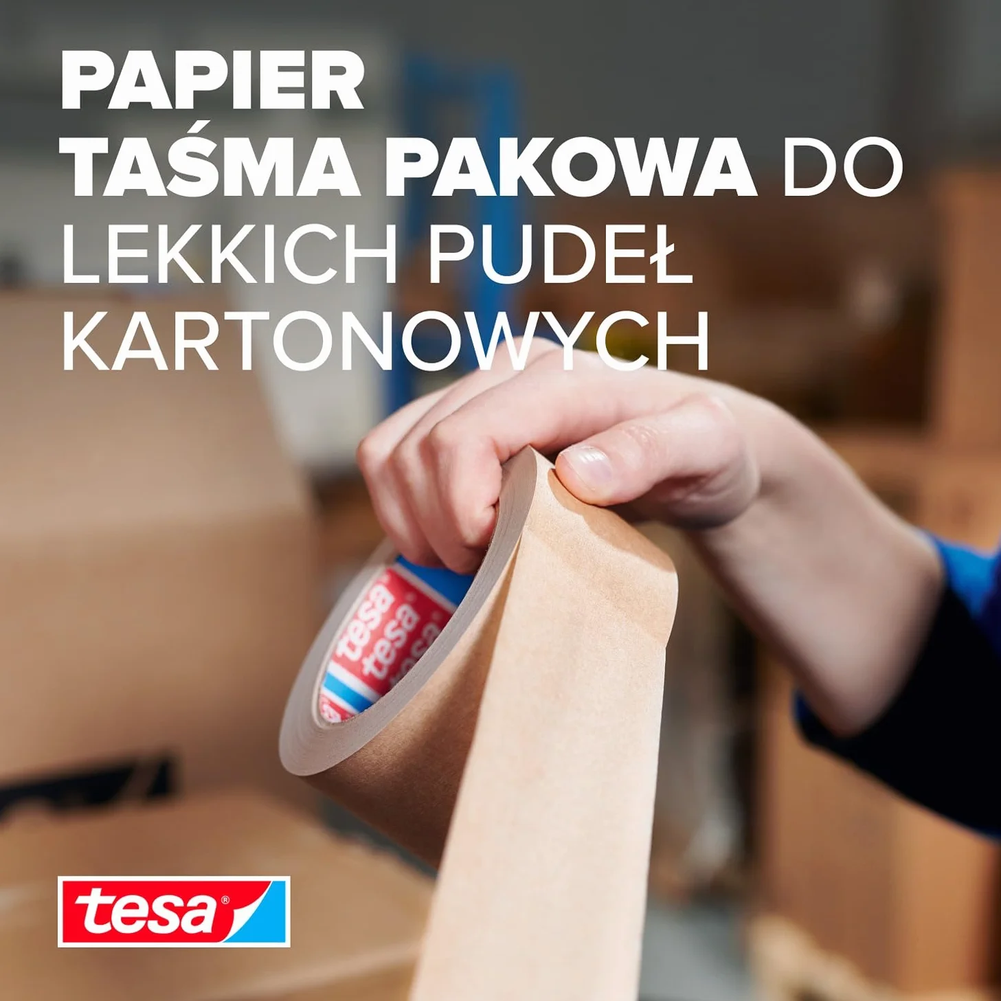 Tesa 4713 Taśma do Pakowania, Brązowy, 50 m x 50 mm