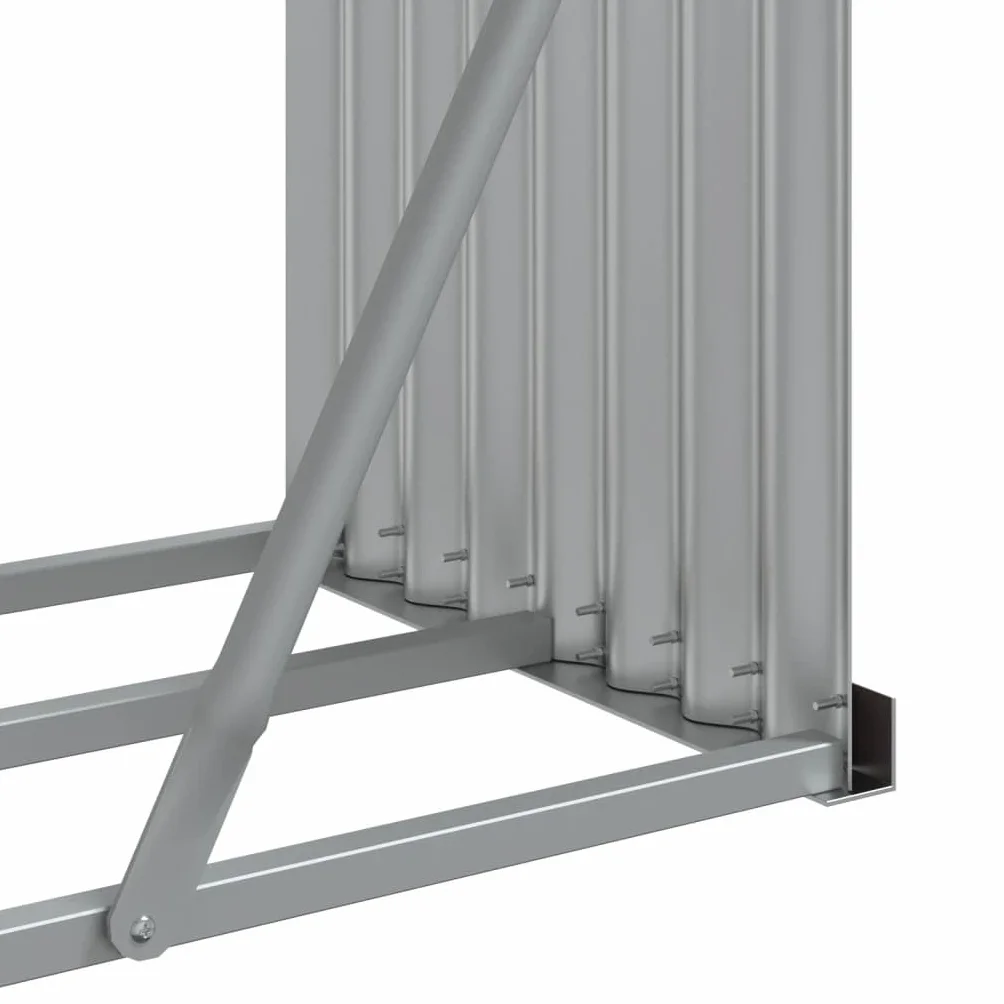 vidaXL Stojak na drewno zielony 180x45x100 cm stal galwanizowana