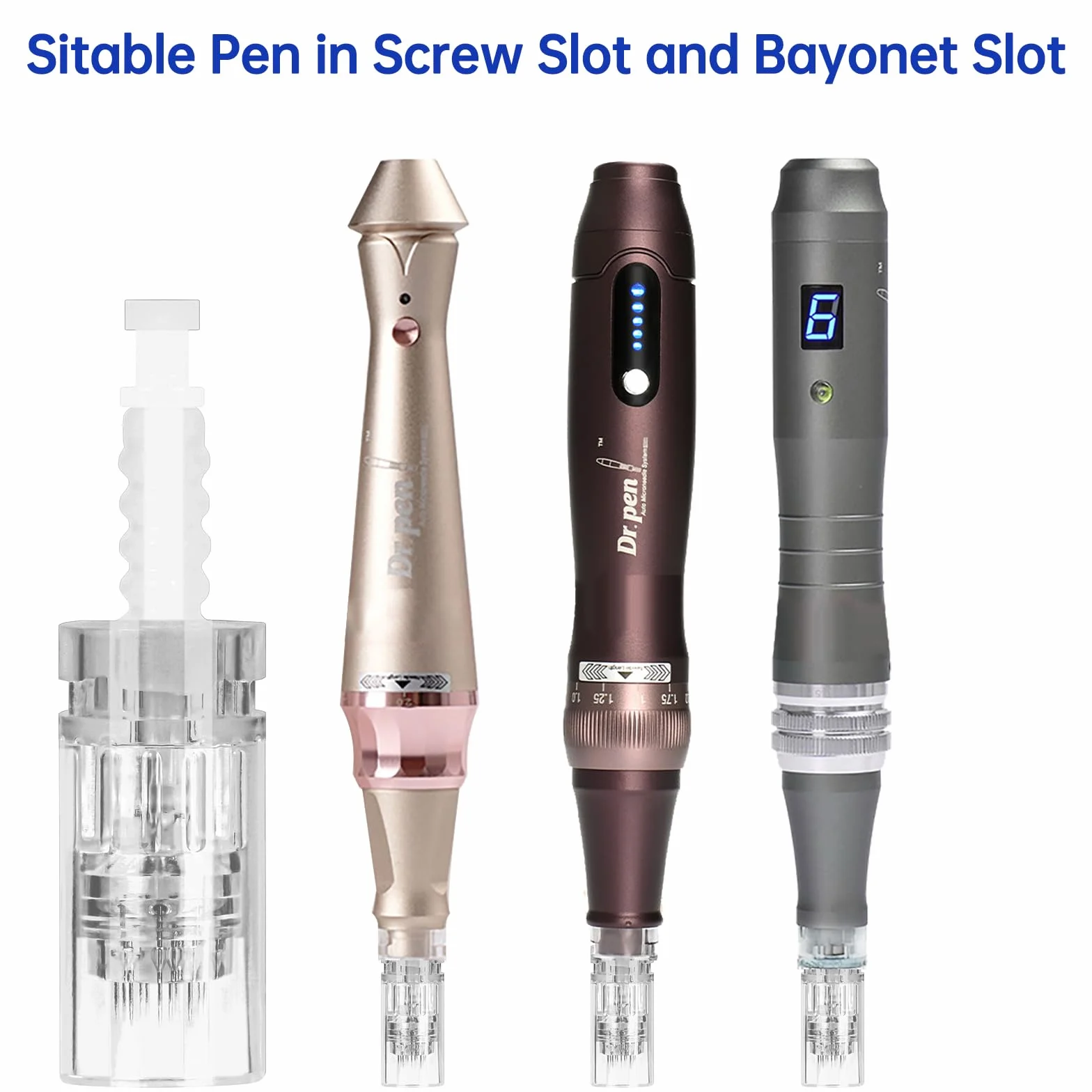 LOPHE Microneedling, 12 sztuk mikro igieł Derma Pen Micro Needling, Microneedle Nano Igły z regulowanymi bagnetami, igły wkładów z mikro igłami do Derma Pen(#36pin)