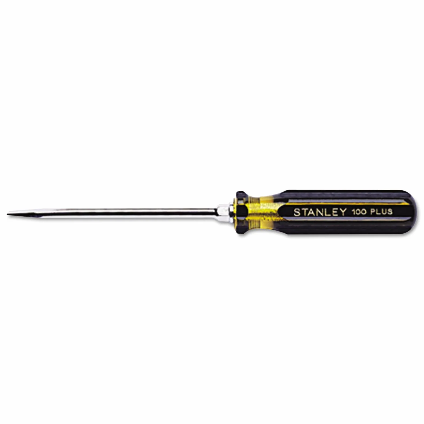 Stanley 66-011 100 Plus Standardowy śrubokręt z płaską końcówką, 1/4 cala x 15 cm