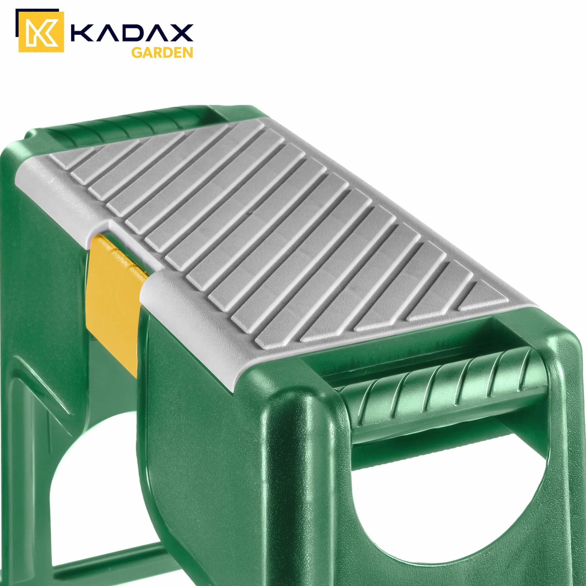 KADAX Klęcznik ogrodowy 2w1 28x37cm zielony, odporny na warunki pogodowe, do pielenia i sadzenia