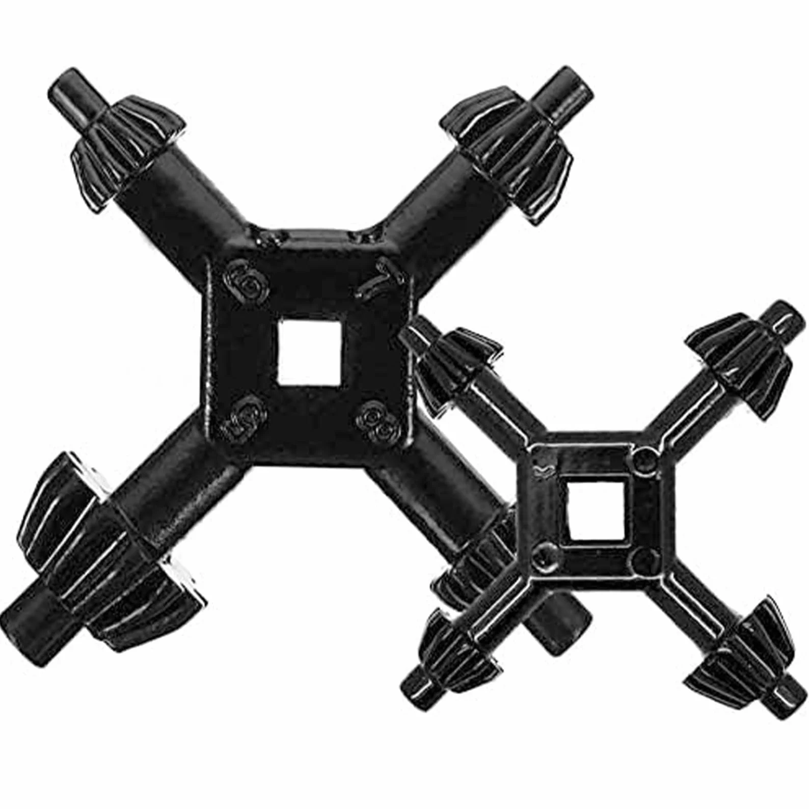 Gadgetool 2 szt. 4 w 1 uchwyt wiertarski klucz wiertarski klucz wiertarski klucz klucz klucz wiertarski do zaciskania wiertarki uchwyt uniwersalny kombinacja ręka 3/8 1/2 3/4 1 cala klucz do uchwytu (L+ S)