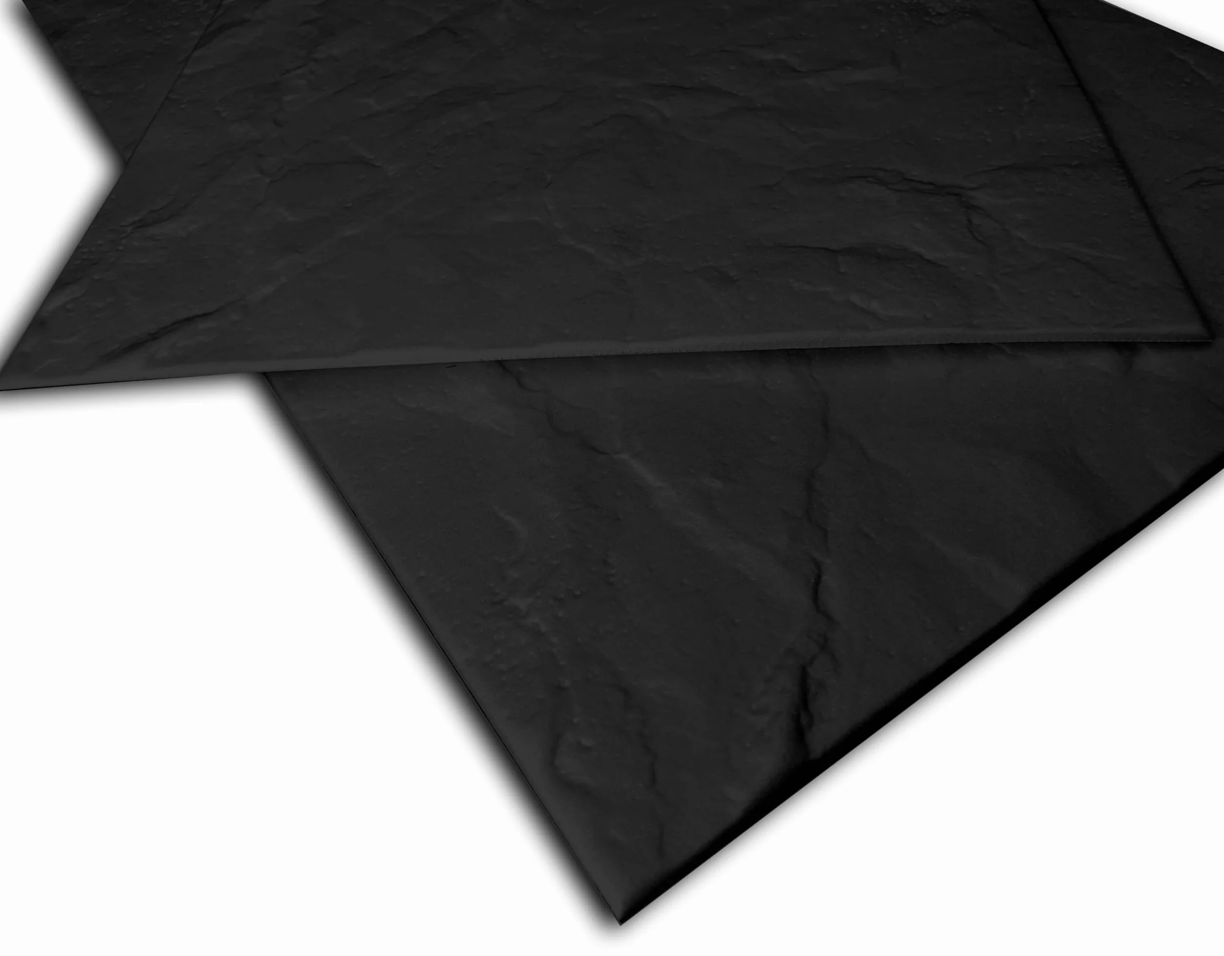 DECCART - Panele ścienne 100x50 cm - Panele ścienne - Panele - Okładziny ścienne wewnętrzne, okładziny sufitowe, Panel styropianowy 3D, imitacja kamienia - Czarny blok skalny - 24 sztuki (12 m²)
