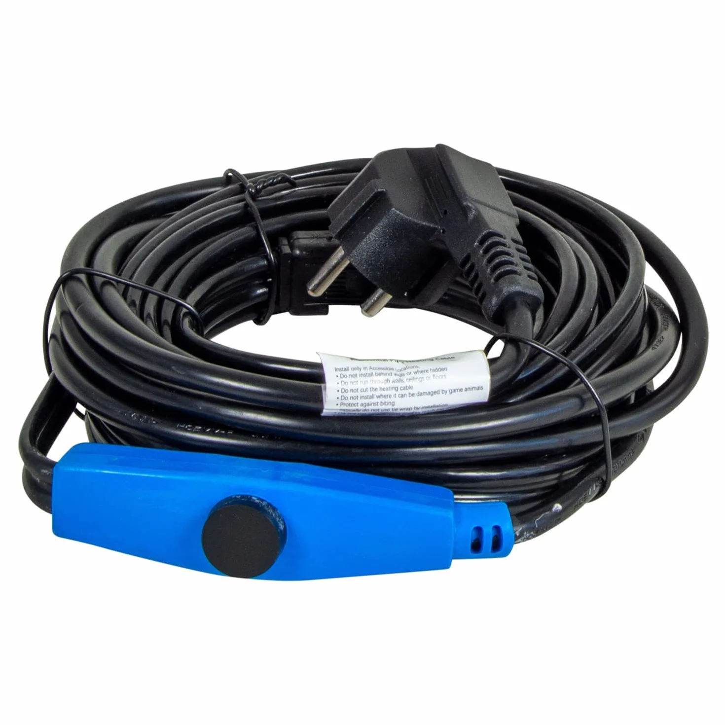 horizont Kabel grzewczy z termostatem 1-48 m, idealny do instalacji wodociągowej lub roślin, wodoszczelne ogrzewanie towarzyszące, grzejnik elektryczny, kabel grzewczy do palm
