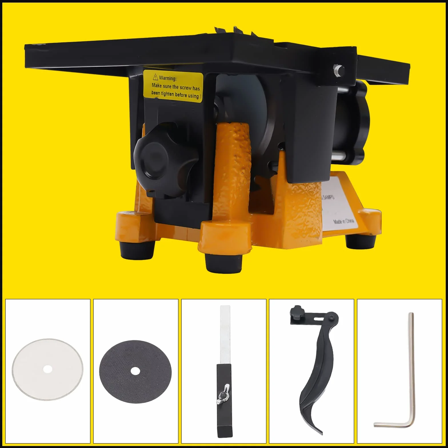 Stołowa pilarka tarczowa, 90 W, piła ukośna, 4500 obr./min, mini stołowa piła tarczowa 1,6 cm, głębokość cięcia 10 cm, 220 V, do cięcia drewna, kamienia, metalu
