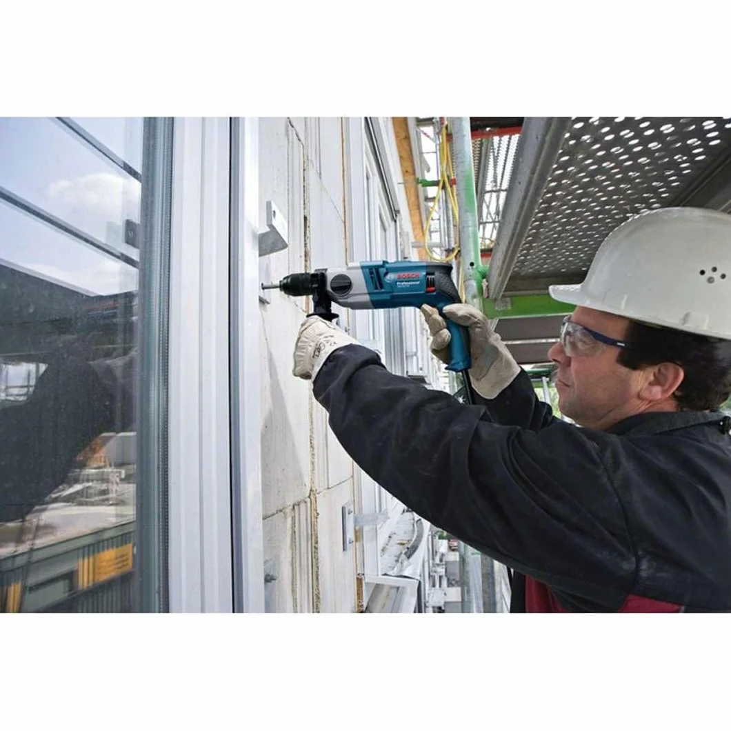 Bosch Professional: wiertarka udarowa GSB 18-2 RE (ogranicznik głębokości 210 mm, rękojeść dodatkowa, zębaty uchwyt wiertarski 13 mm, walizka)