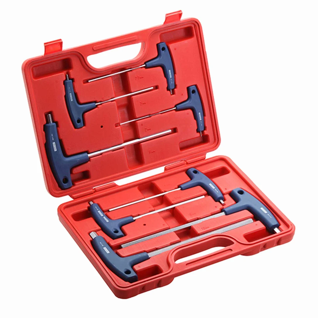Hex Key zestaw kluczy imbusowych z uchwytem T kombinacja klucza imbusowego 8-częściowy zestaw do roweru