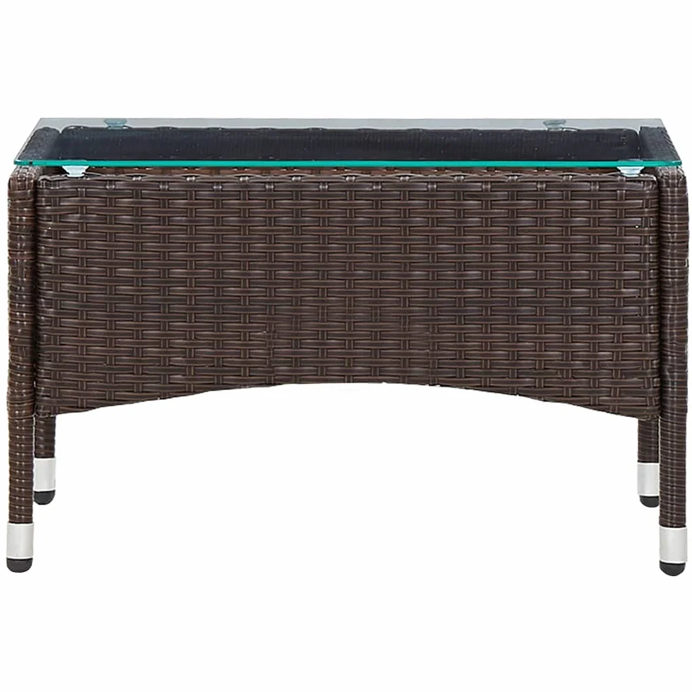 VidaXL Stolik kawowy Brązowy 60x40x36 cm pleciona żywica