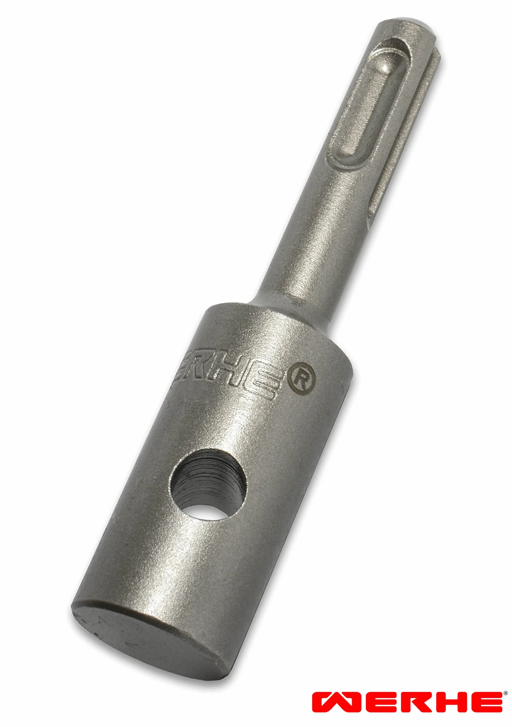 WERHE Świder ziemny do wiertarki z adapterem SDS Plus ⌀50 mm, długość 80 cm - świder do studni, świder do sadzenia drzew, świder do otworów ziemnych, świder do pali, świder do przepustów