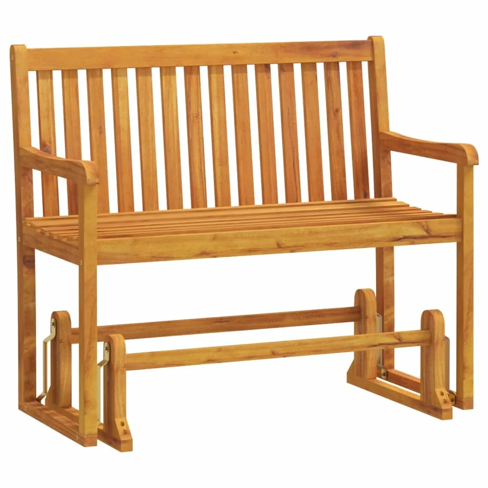 vidaXL Ławka ogrodowa/huśtawka, 110 cm, lite drewno akacjowe, ławka bujana, huśtawka do ogrodu, ławka bujana do ogrodu, ławki bujane