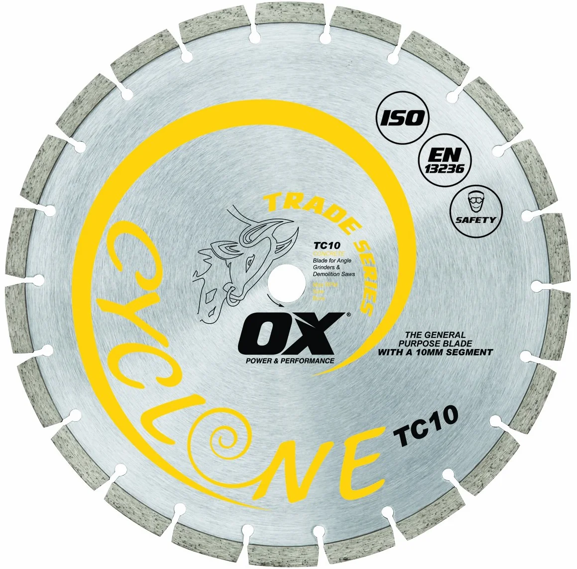 OX OX-TC10-9 Trade uniwersalne ostrze diamentowe 23 cm, otwór 1,7 cm - 5/8 cala