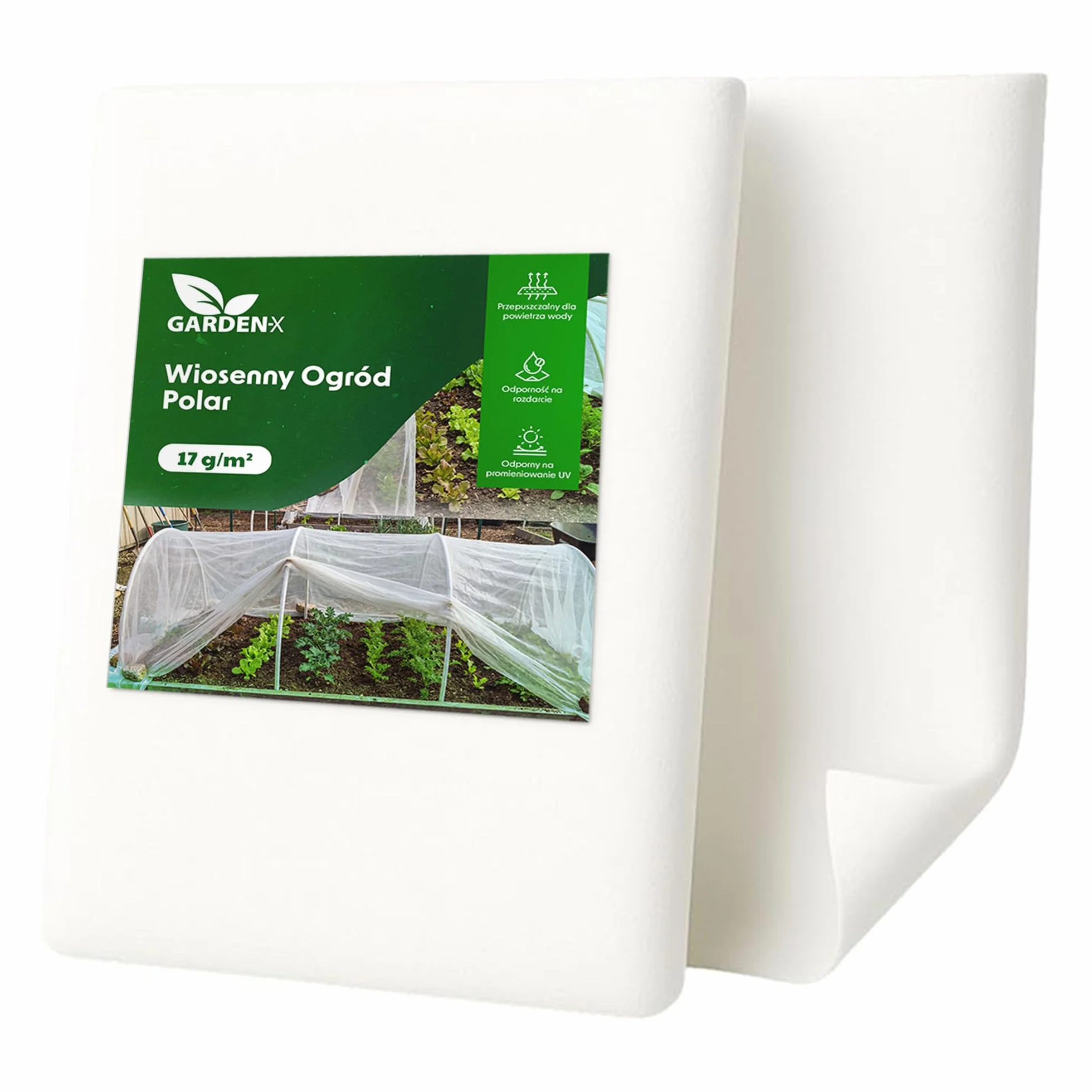 GARDENIX Włóknina inspektowa oddychająca 17 g/m² włóknina ogrodowa 3,2 x 10 m (32 m²) wspomaga zdrowy wzrost, chroni rośliny, kwiaty i warzywa przed zimnem, mrozem i wiatrem