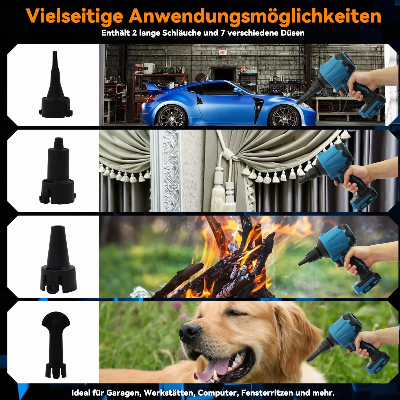 Bezszczotkowa Dmuchawa Makita 18V 447 MPH do Garażu i Warsztatu