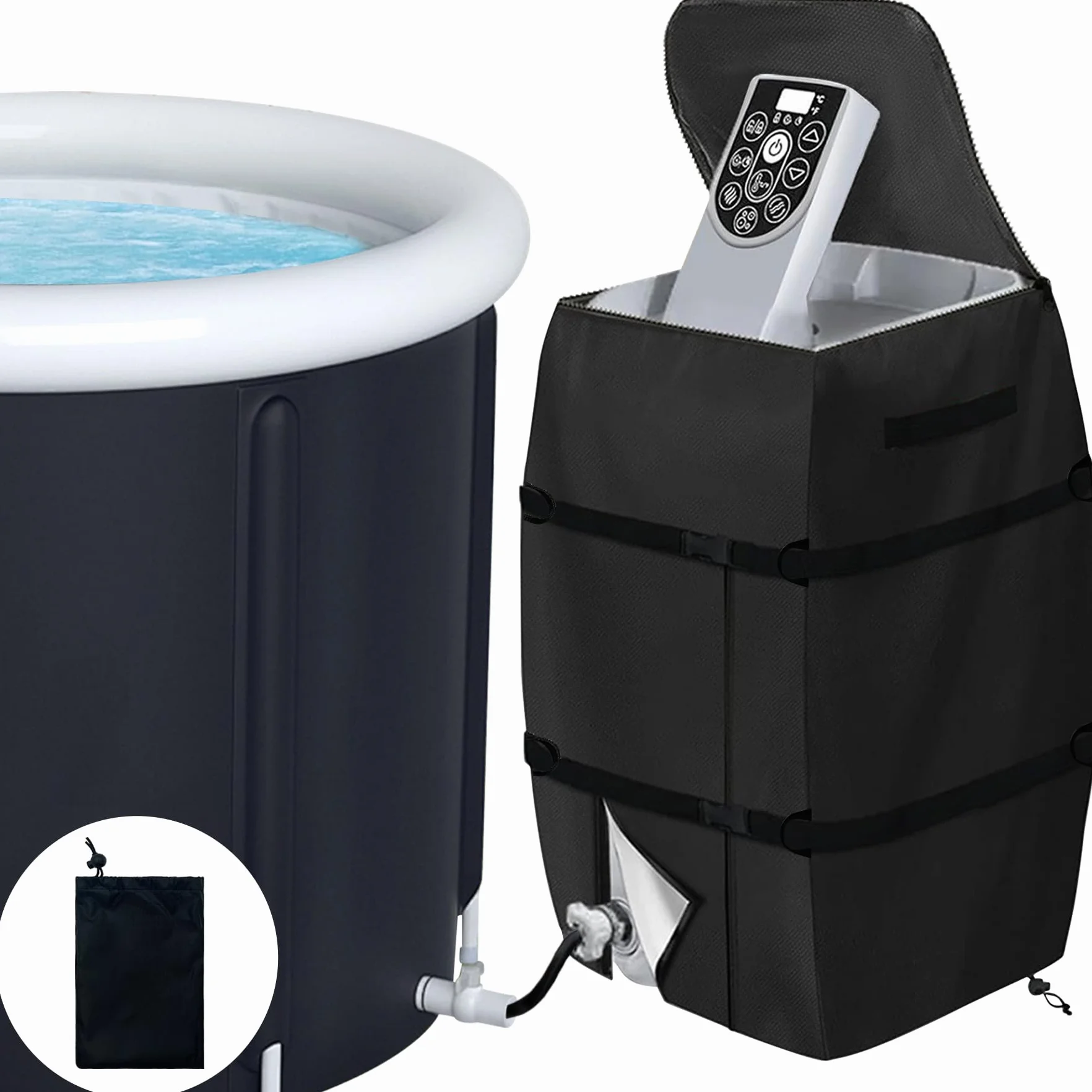 TZEKING Osłona do wanny z hydromasażem wodoodporna przenośna do spa