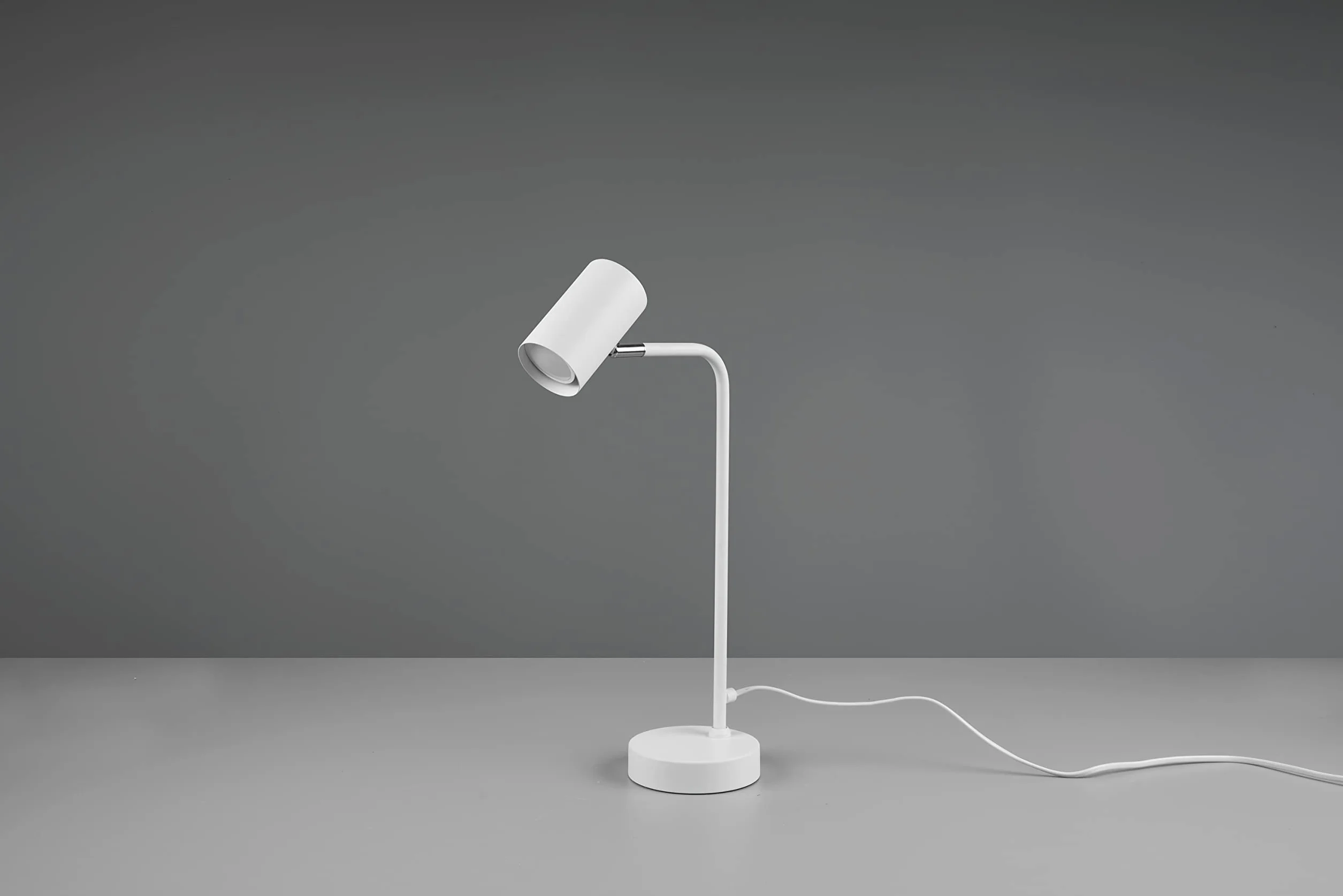 Trio, Lampa stołowa, Marley 1xGU10, max.5,0 W Korpus: Metal, biały matowy L: 12,0 cm, wys.: 45,0 cm, P:25,0 cm, IP20, bez oświetlenia