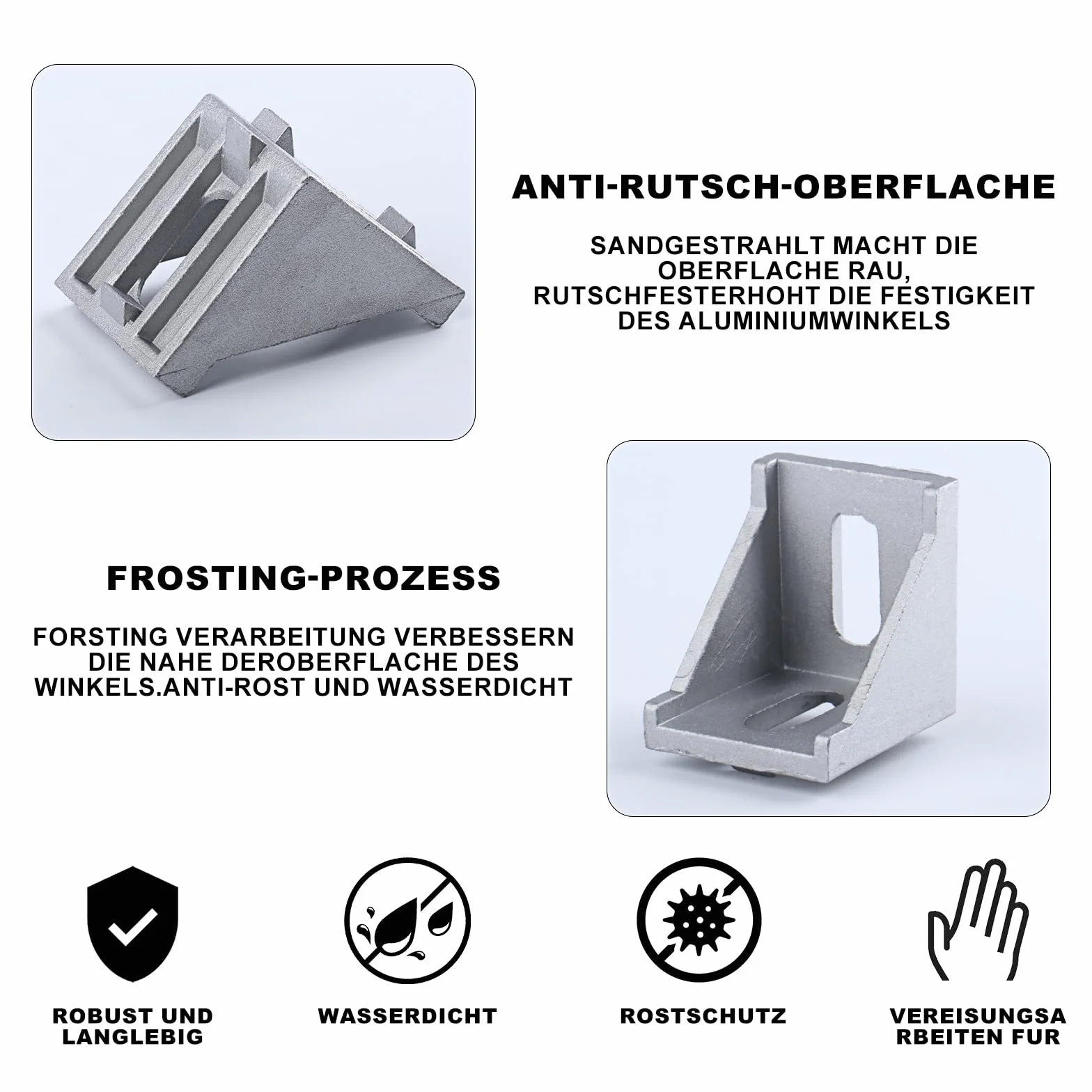 10 szt. kątowy materiał mocujący do profilu aluminiowego, profil aluminiowy 40 x 40, łącznik kątowy 90°, uchwyt ścienny pod kątem 90 stopni, do drukarek 3D, routerów CNC, projektów DIY