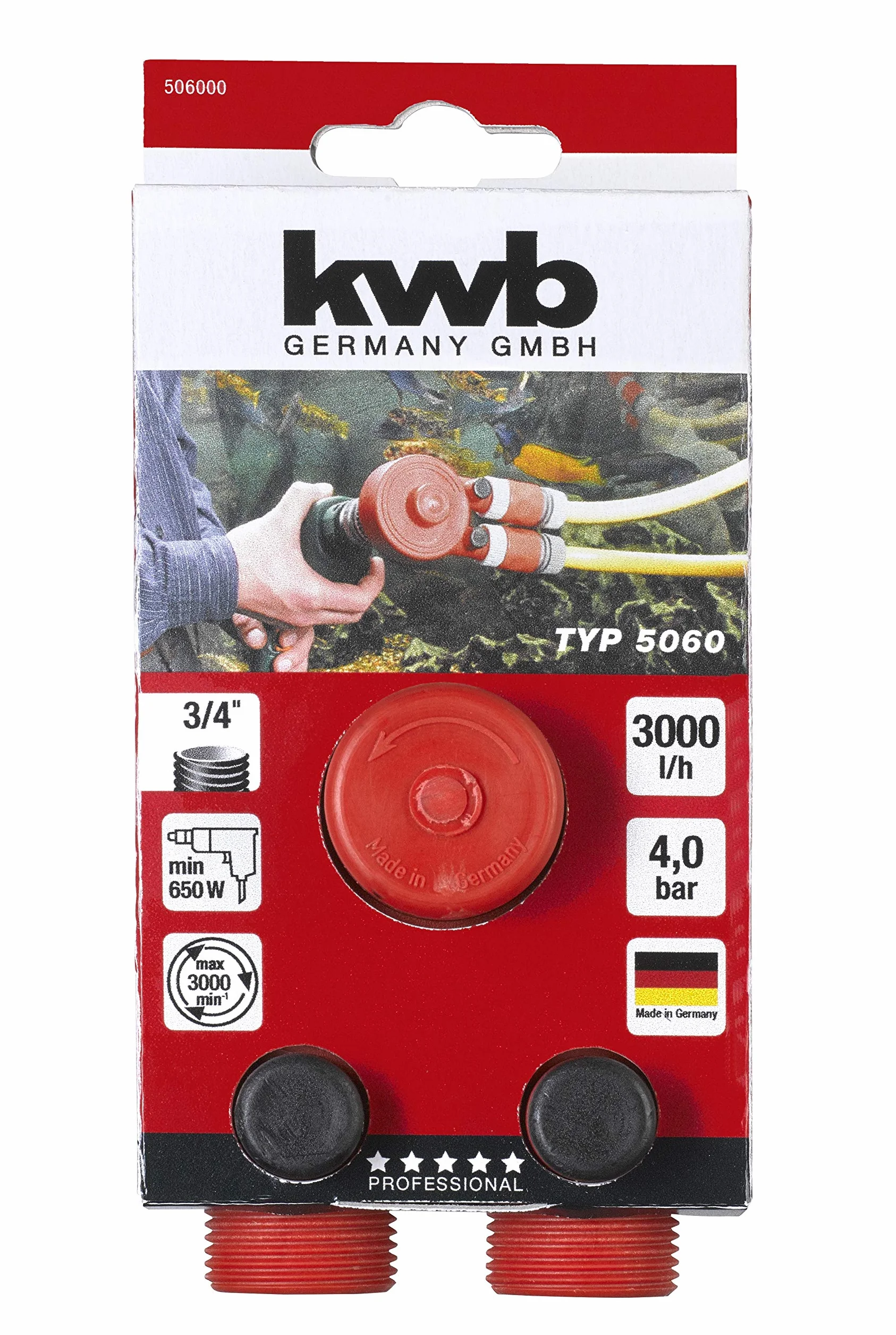 Kwb pompa kombi P60 do wiertarek 3000 l/h samozasysająca gwint R 3/4" Made in Germany