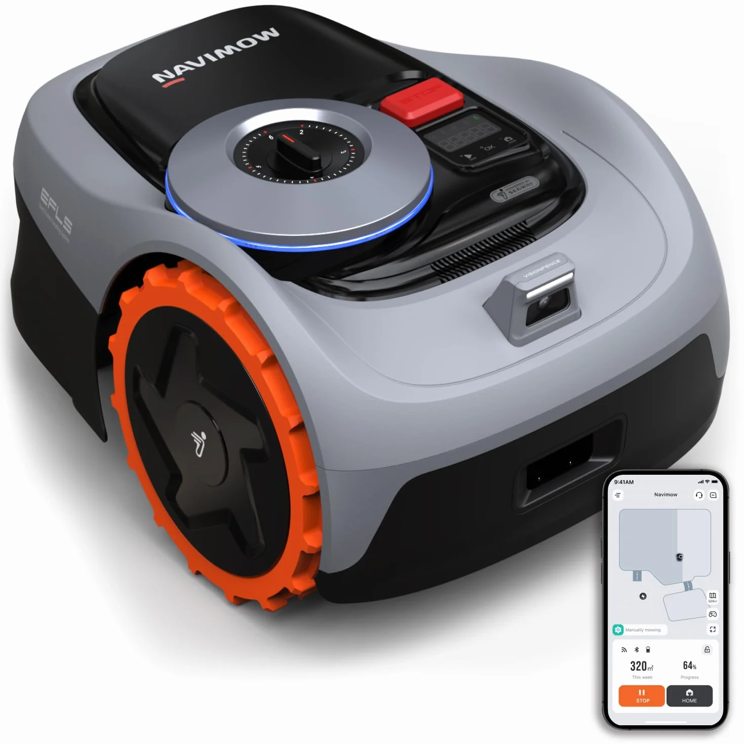 Navimow i105E robot koszący bez kabla ograniczającego 500 m² RTK Vision kosiarka trawnikowa