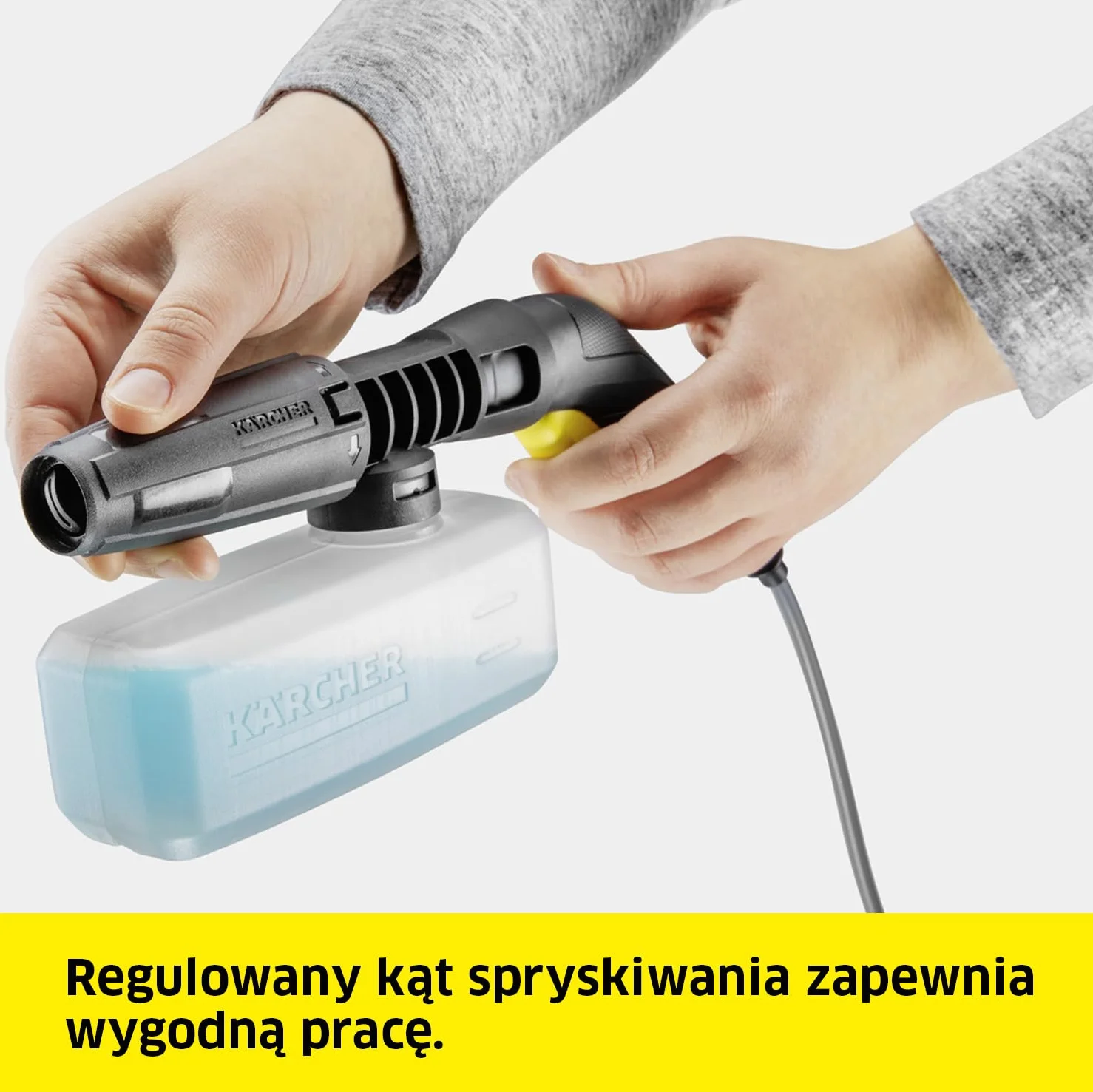 Kärcher dysza pianowa, do dozowania środków czyszczących, zbiornik: 0,35 l, regulowany kąt spryskiwania, oryginalny dodatek do myjek terenowych Kärcher OC 3, OC 3 Plus i OC 3 Foldable