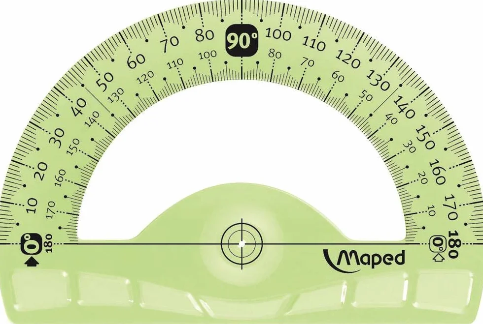 Maped 244180 Kątomierz półkolisty Flex 180 stopni, 120 mm, posortowany kolorystycznie
