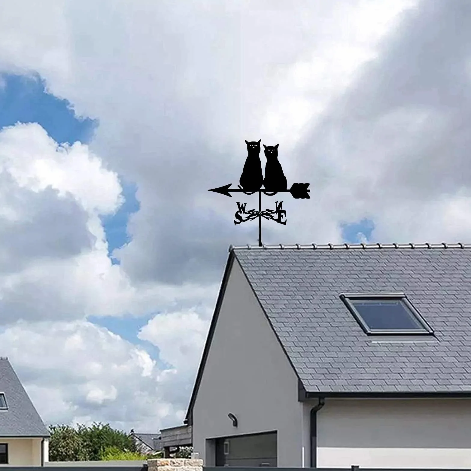Wiatrowskaz dekoracyjny ze stali nierdzewnej, wskaźnik kierunku wiatru do ogrodu
