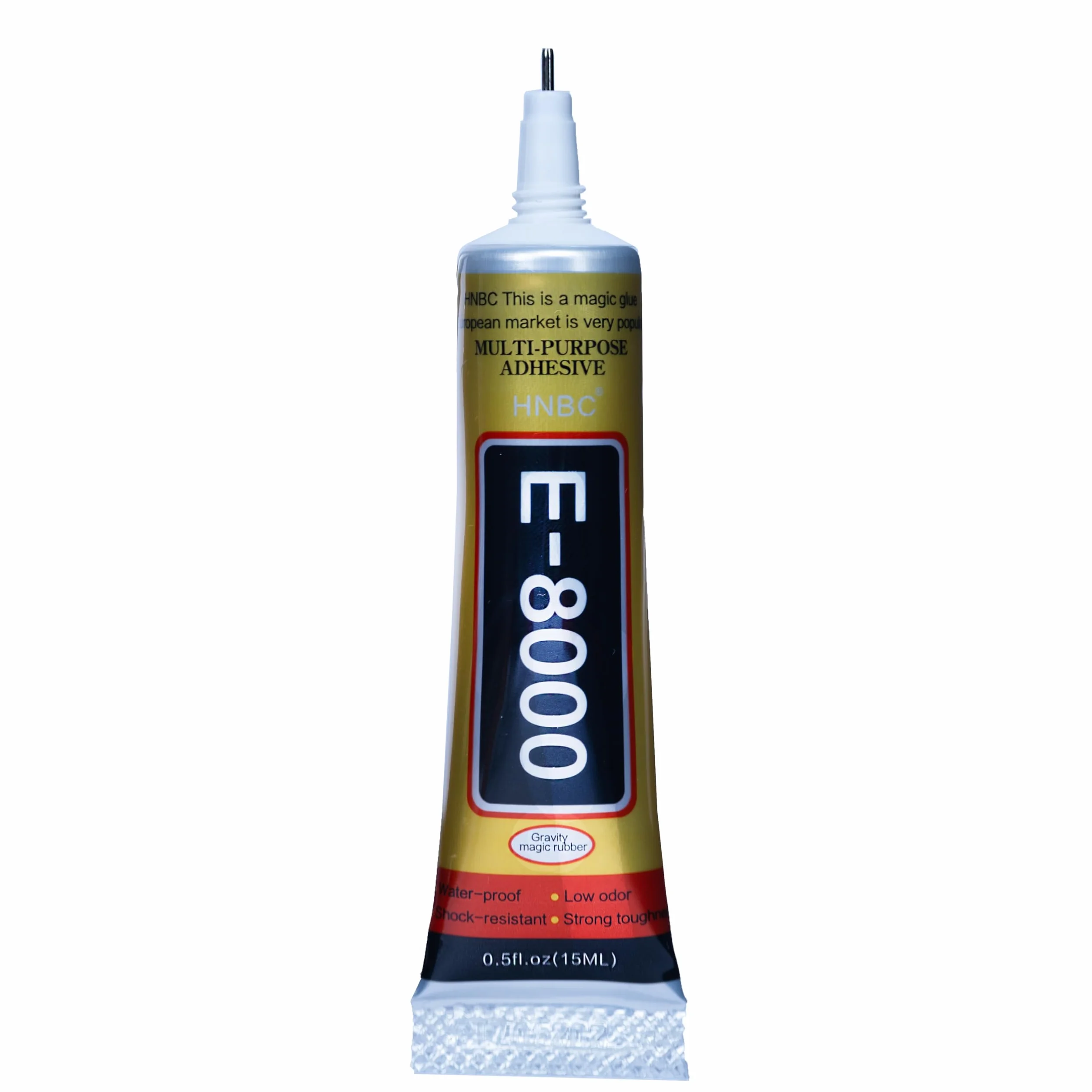 E-8000 – uniwersalny klej, 15 ml, półprzezroczysty, twardość 70-85A, utwardzanie 3-8 godzin, naprawa elektroniki, biżuterii i modelarstwa, klej