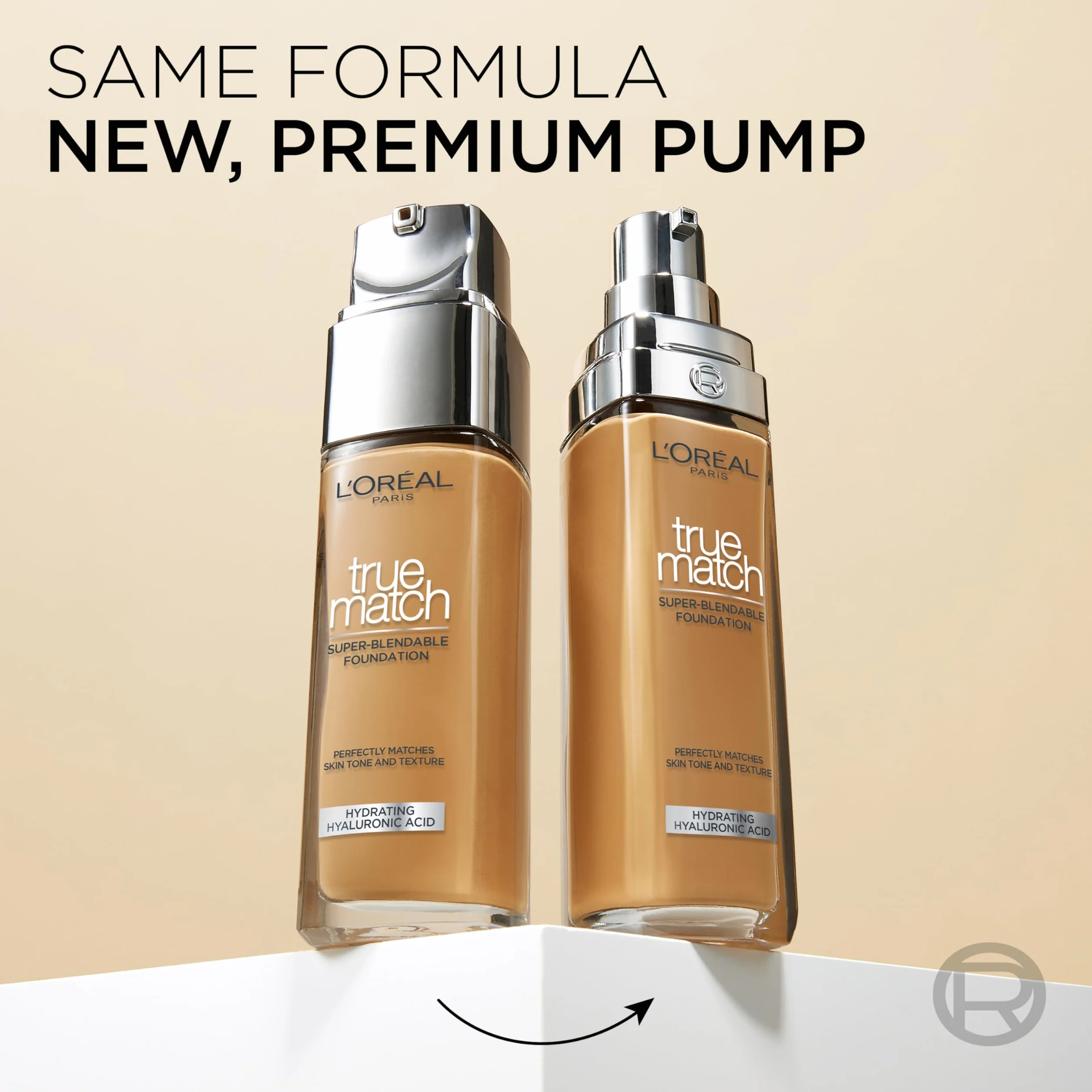 L'Oréal Paris True Match trwały podkład do twarzy w płynie, pielęgnujący z kwasem hialuronowym, SPF 17, 3.N Beige Creme, 30 ml