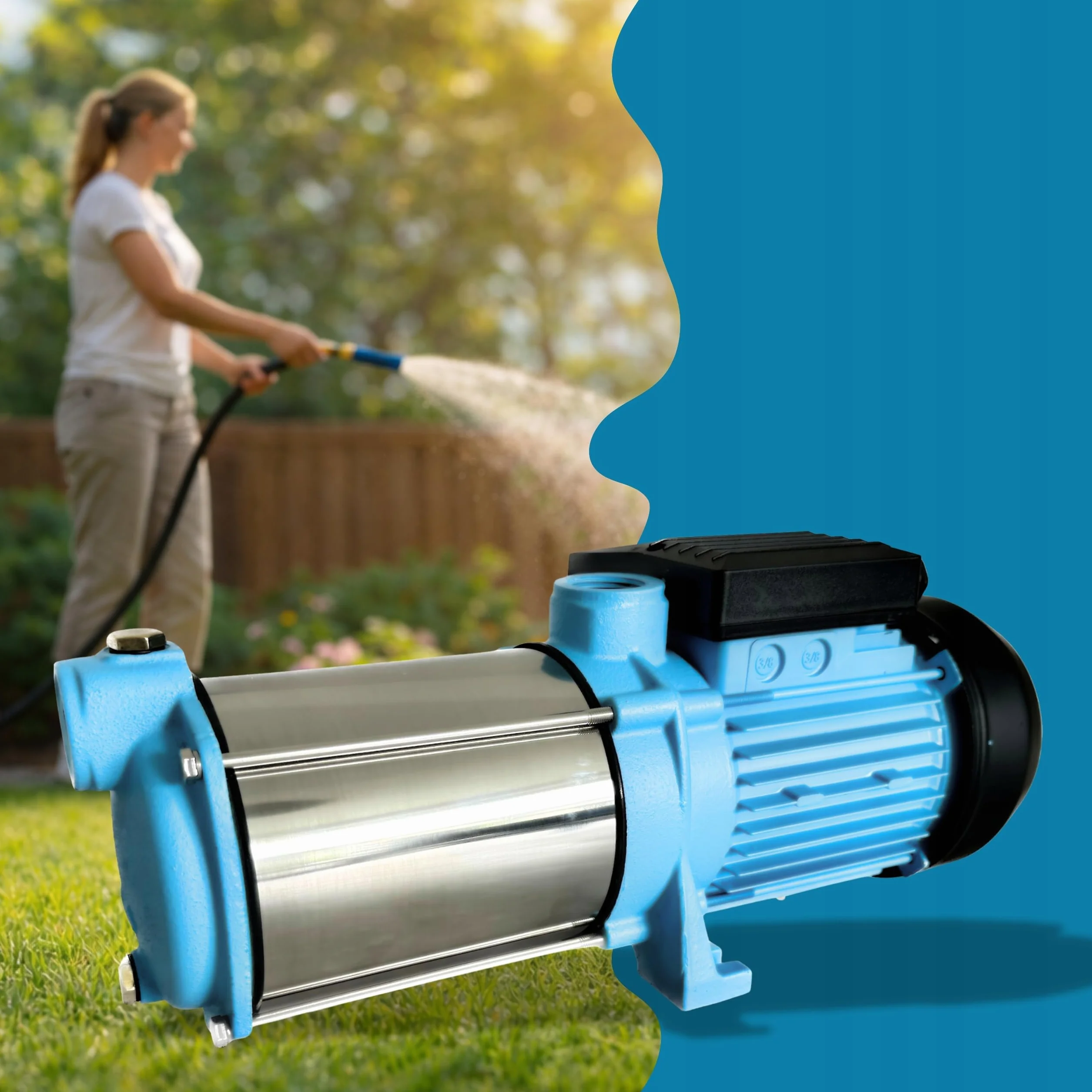 Pompa Wodna MAX-H 1300 Ogrodowa Hydroforowa 1300 W, 5520 l/h