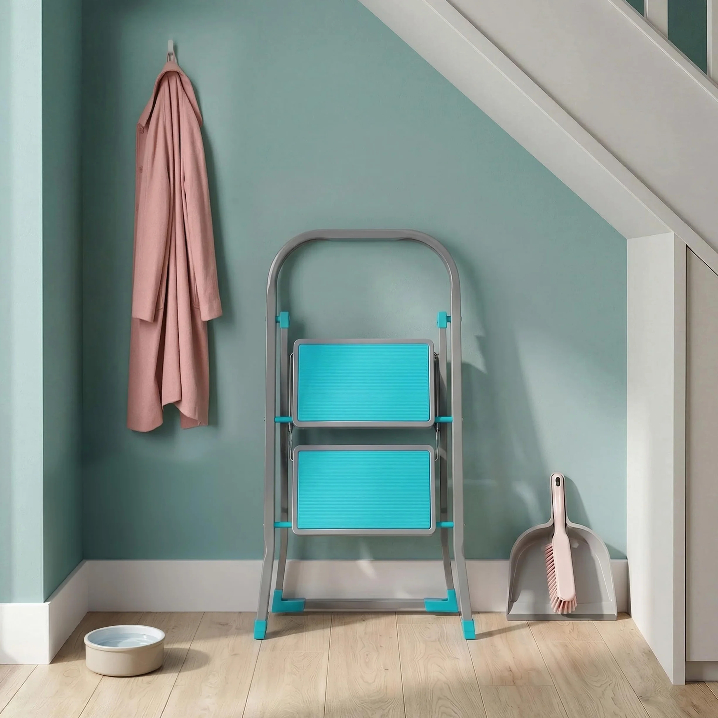 Beldray® LA023957TQ 2 Step DIY Hobby Stepladder, Turquoise