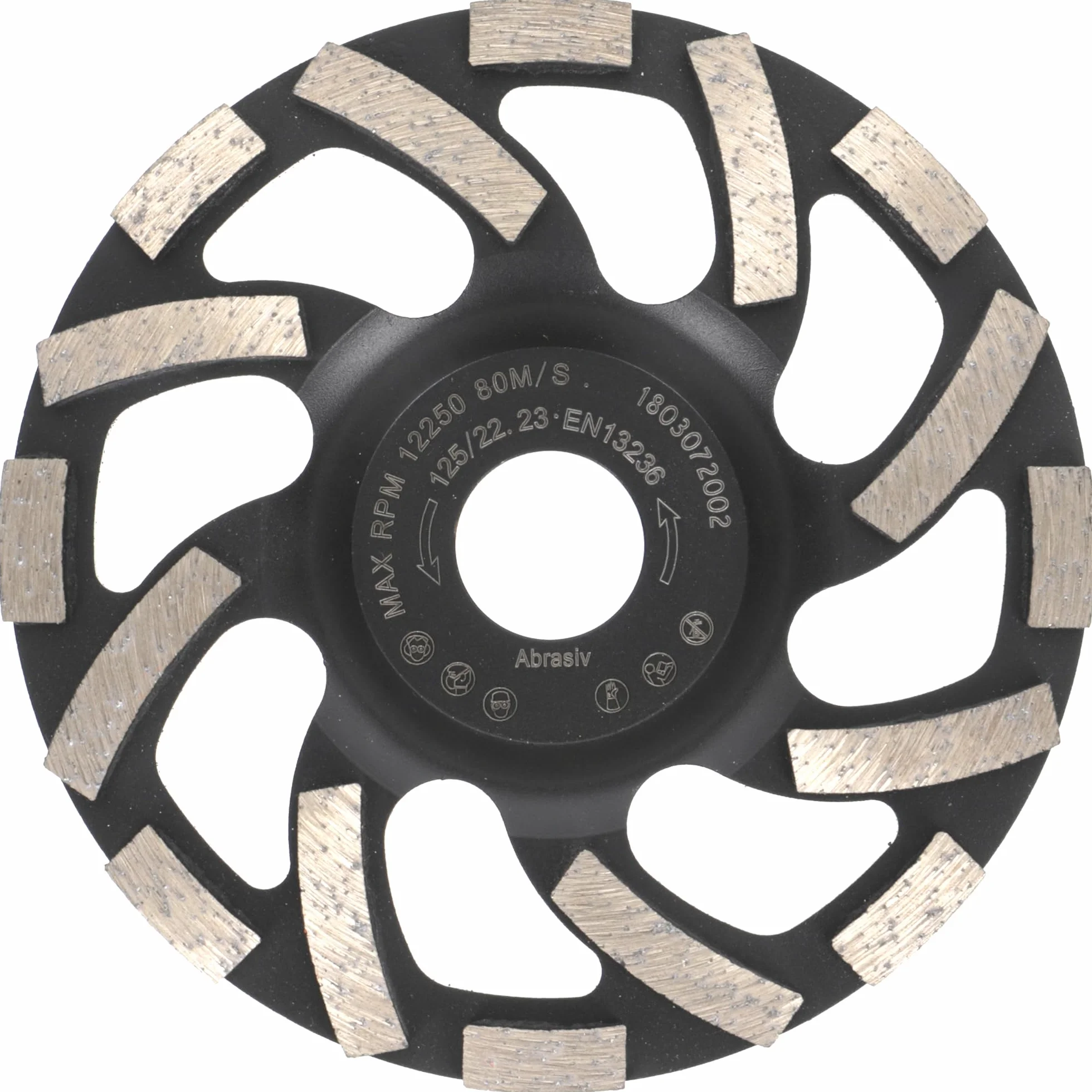 PRODIAMANT Diamentowa tarcza szlifierska 125 mm x 22,2 mm Turbo ST91 diamentowa tarcza szlifierska asfalt jastrych profesjonalna jakość