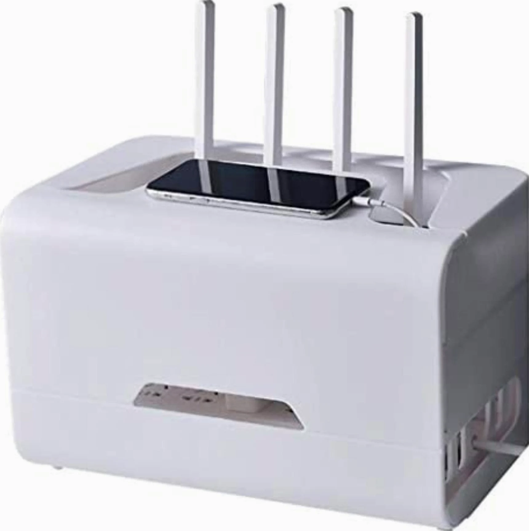 Pudełko do przechowywania routera, pudełko do przechowywania routera, uchwyt routera wi-fi, półka dekodera, wspornik na akcesoria telewizyjne, router wi-fi, pudełko TV, dekoder routerów