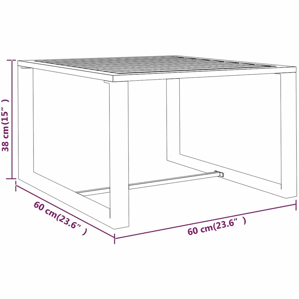 vidaXL Stolik kawowy aluminiowy antracytowy